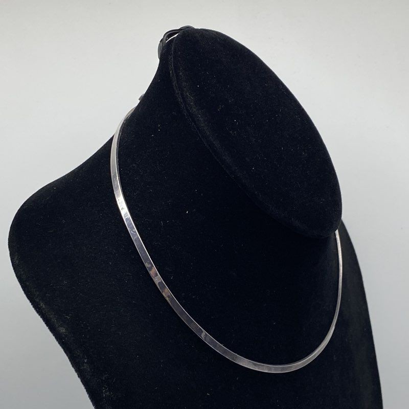 925 Mexican Silver Collar Torque Necklace TG-115 Taxco Style 16″ 18.1g
