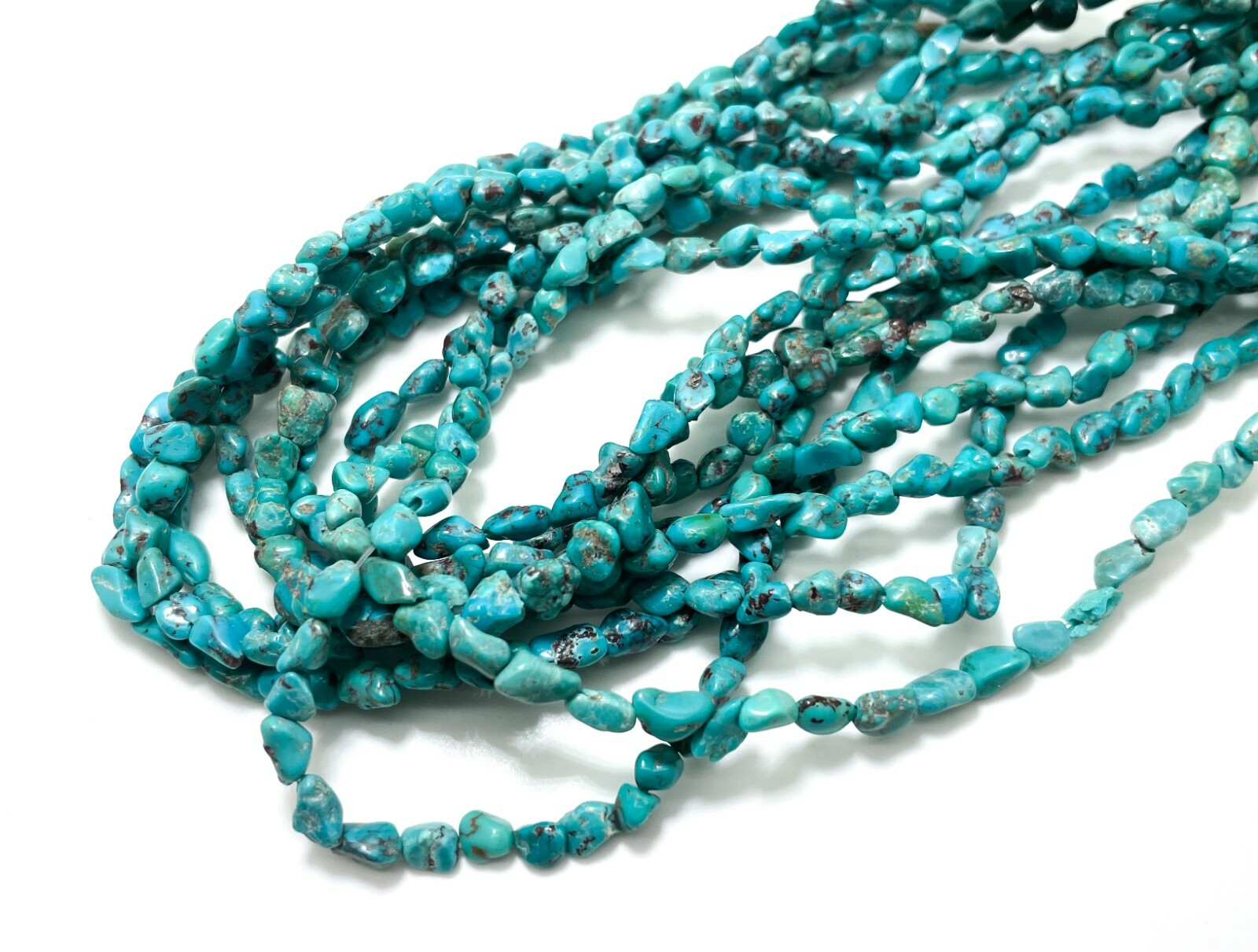Genuine Arizona Turquoise Smooth Rough Rondelle Nugget Gemstone Beads PGS257