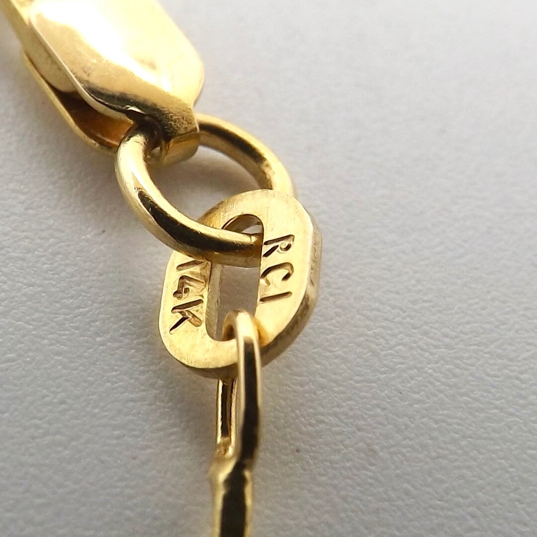 Solid 14k Yellow Gold Snake Link Pendant Chain Necklace RCI Italy 17in New