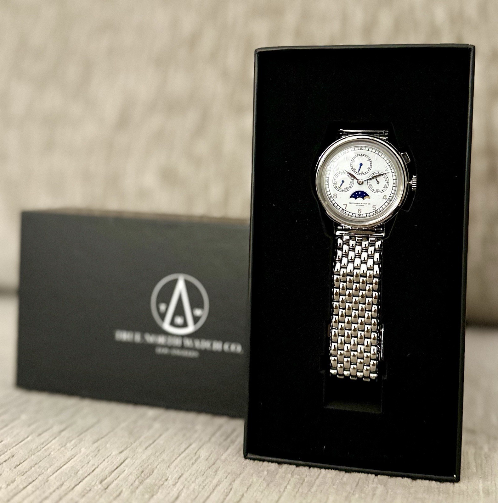 True North Watch Co. 2480 Moonphase White Dial Launch Edition Limited NEW FAST