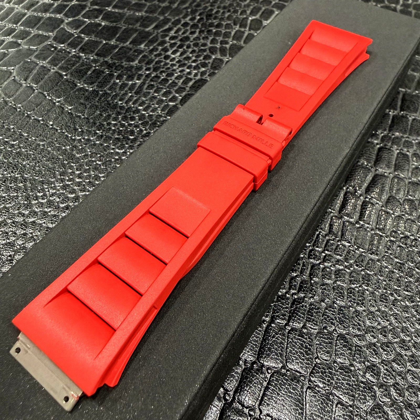 RM10 RICHARD MILLE RED RUBBER STRAP – 100% AUTHENTIC ORIGINAL & UNWORN