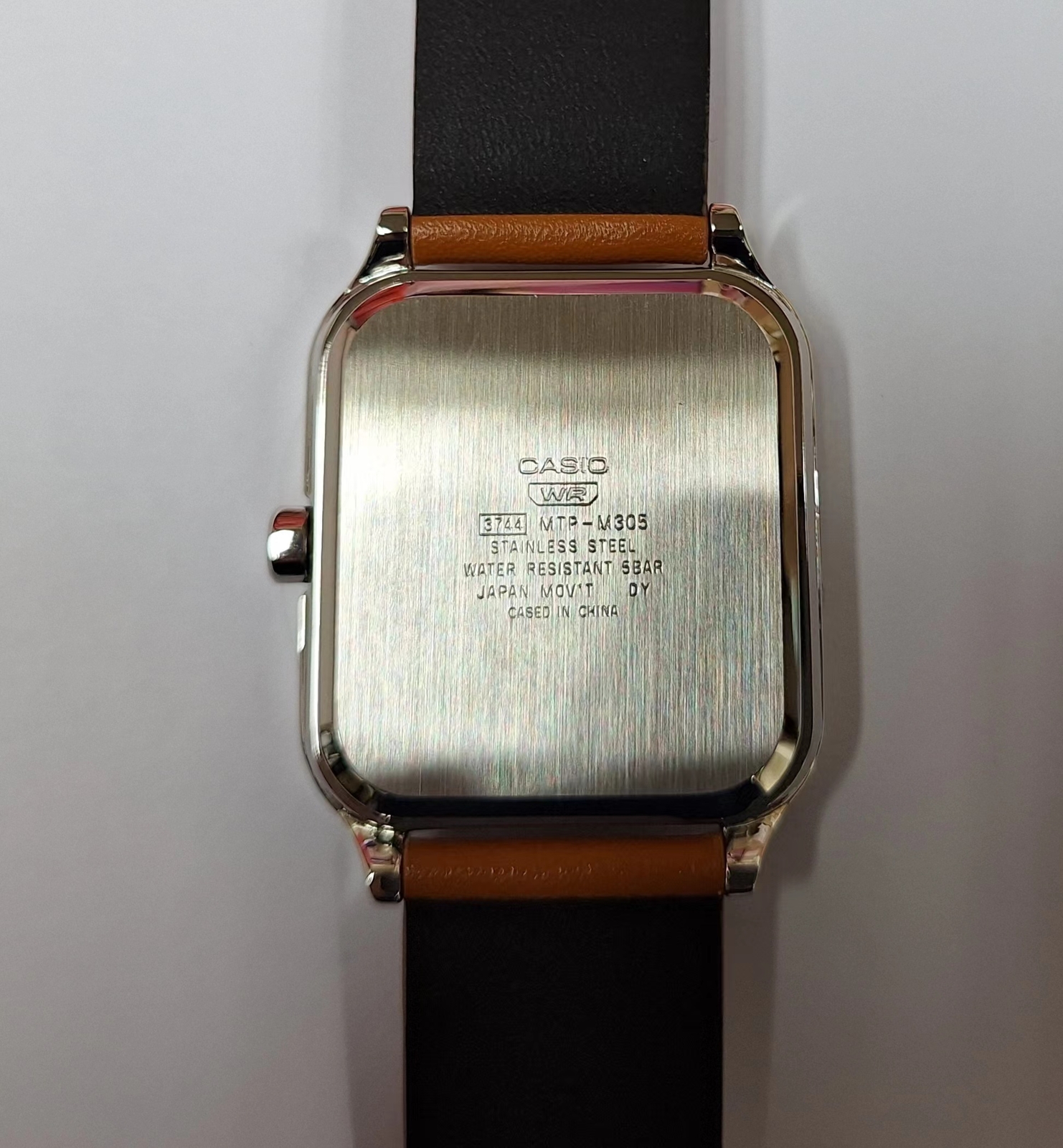 Casio MTP-M305L-1A Moon Phase Quartz Brown Leather Band Men’s Watch MTPM305L1A