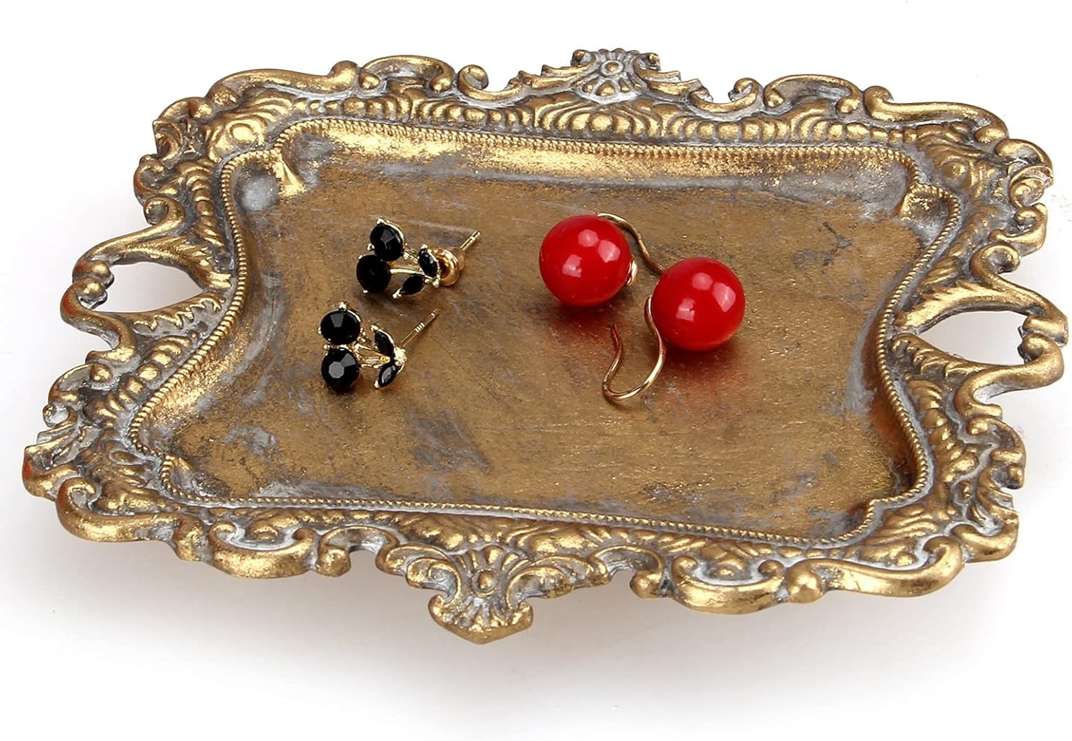 Vintage Decor for Home Bathroom Accessories Small Jewelry Tray Antique Ring Dish