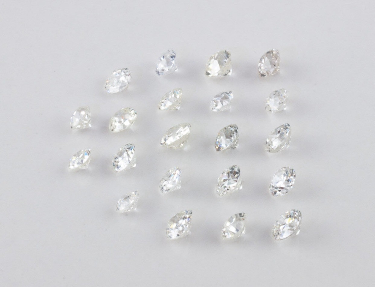 21 Natural Old European Cut Diamonds, 1.14ct Total, VS-SI, D-K Color