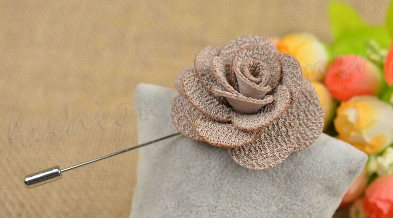 10Pack Men Nice Lapel Flower Daisy Boutonniere Stick Brooch Pin Suit Wedding A
