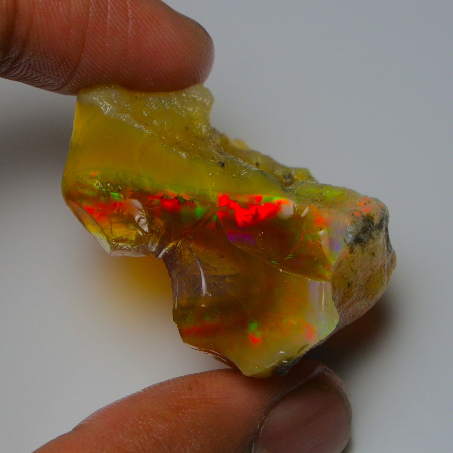 Stunning Ethiopian Opal Rough 58.85 Cts, Large Oil Opal Specimen Natural Opal