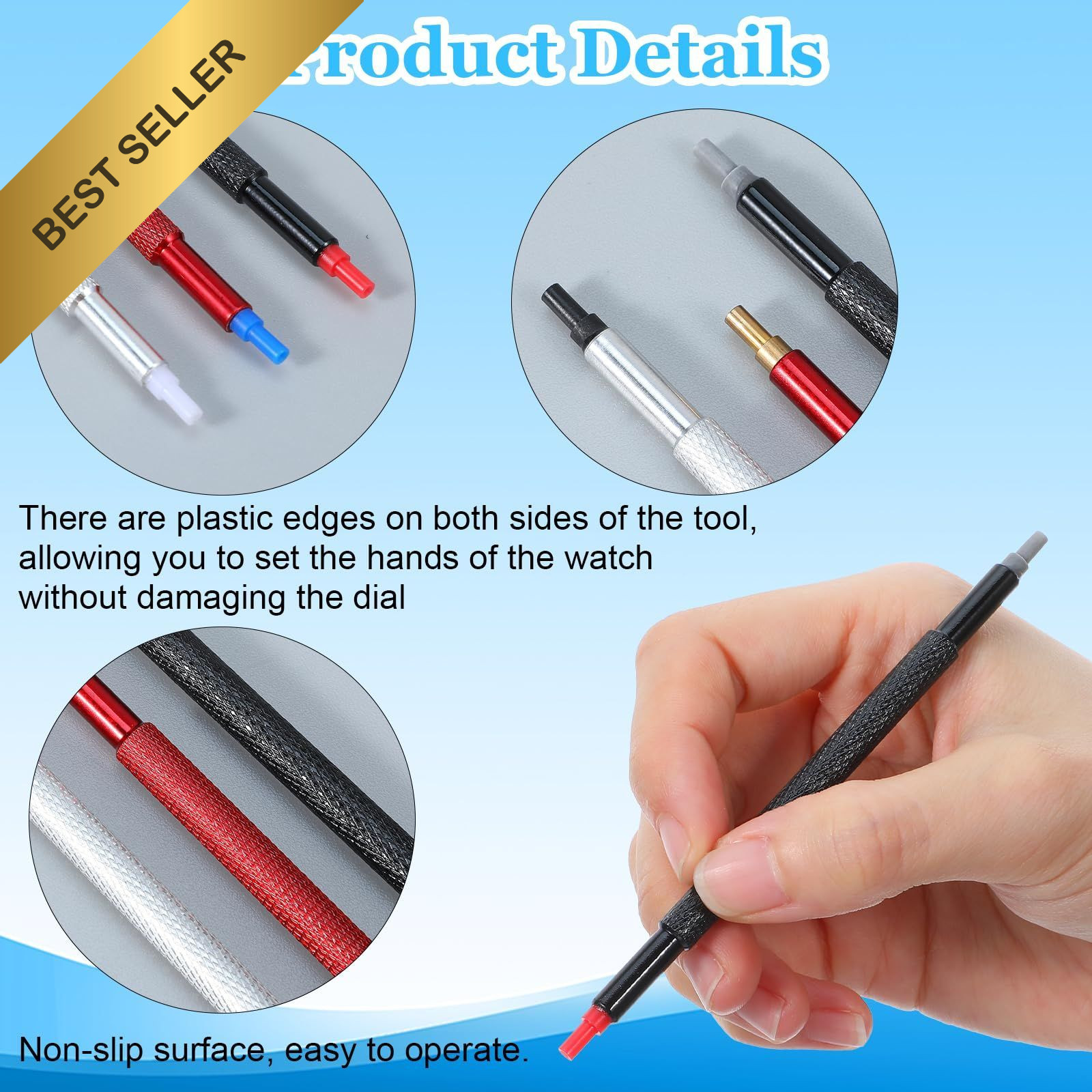 9PCS Watch Hand Tool Set 6 in 1 Hand Remover Setter Stainless Steel Repair Kit
