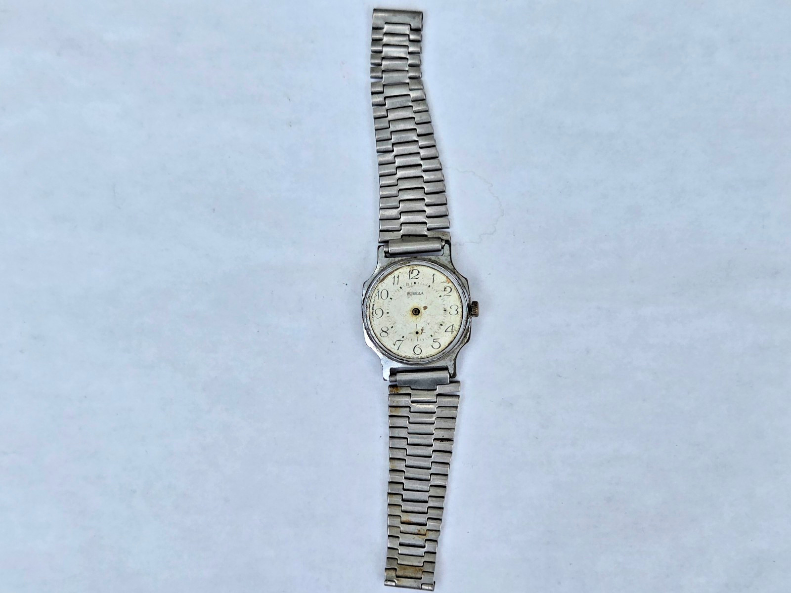 Russian Wristwatch Watch Pobeda , Victory . Made in USSR . Not working for parts