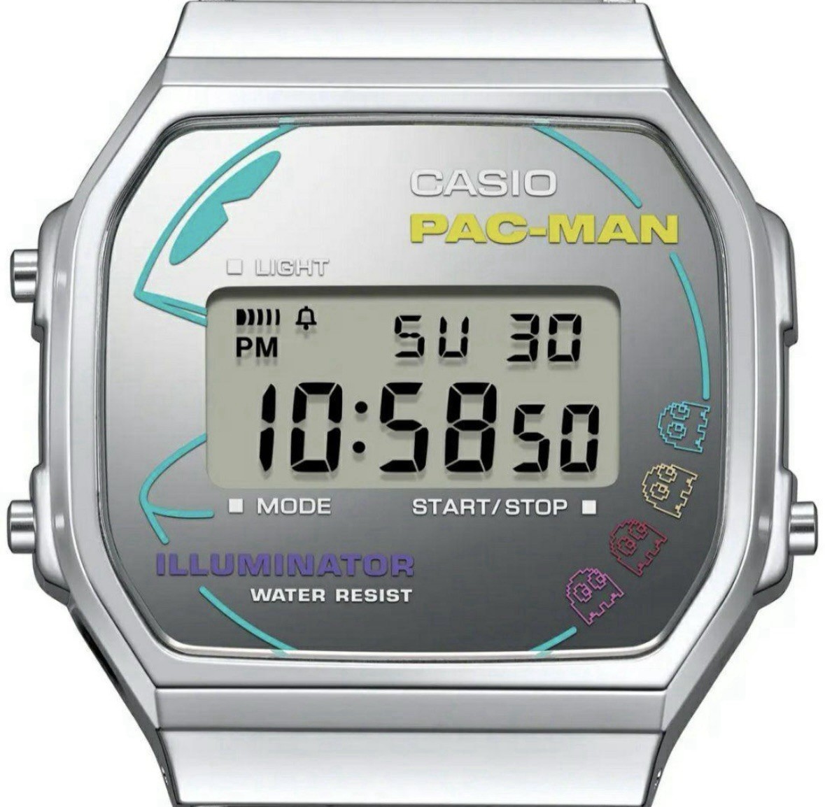 Casio CLASSIC A168WEPC-7AJR For Men LIMITED PAC-MAN Collaboration silver