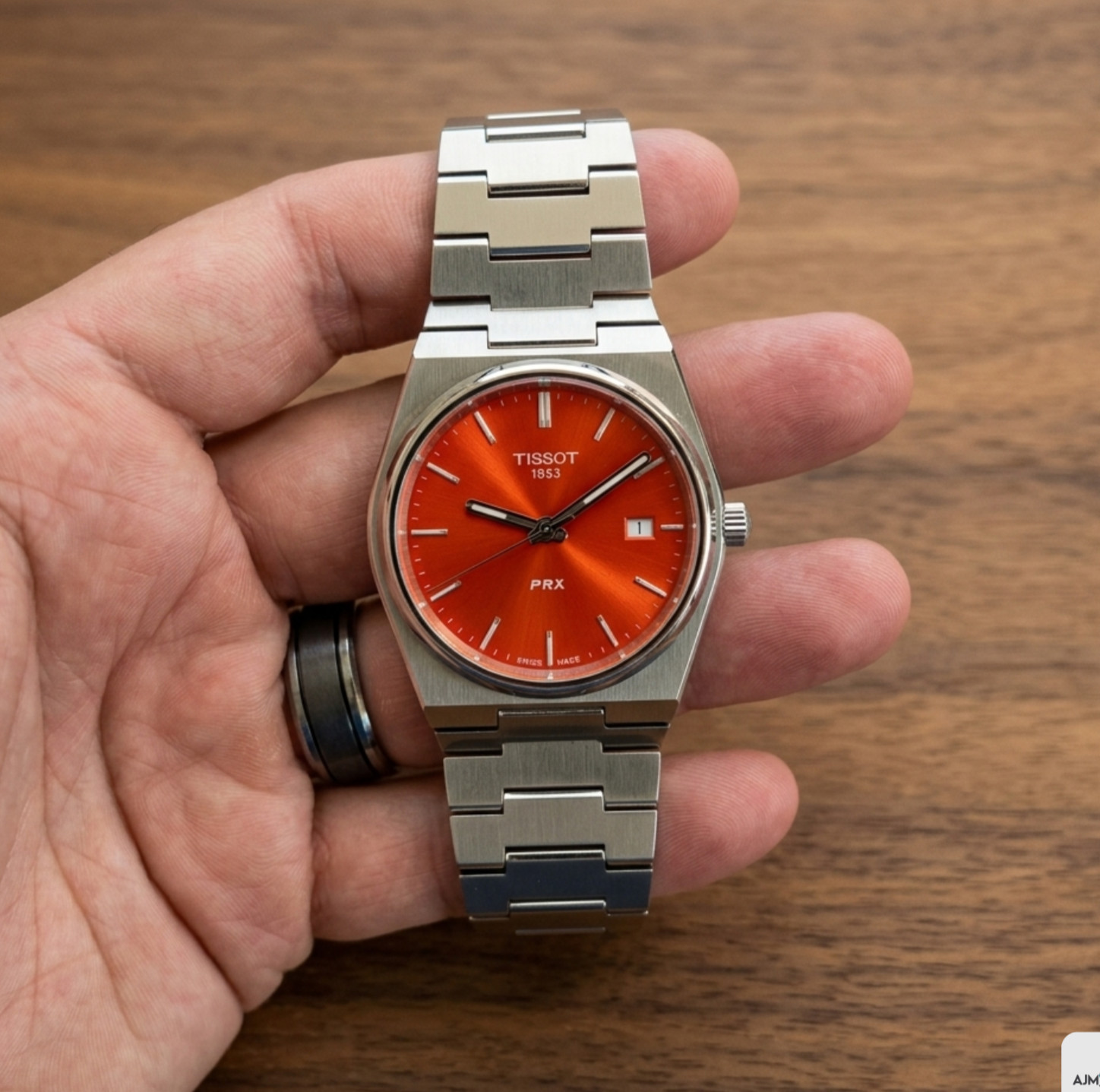 Tissot PRX T137.210.11.421.00 Quartz Unisex Watch Red Dial Stainless Steel 35MM