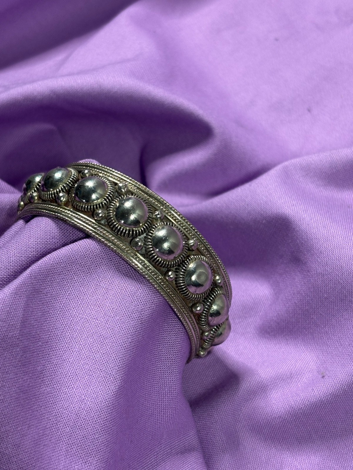 Tribal Siam Sterling Silver Cuff bracelt 38.3g