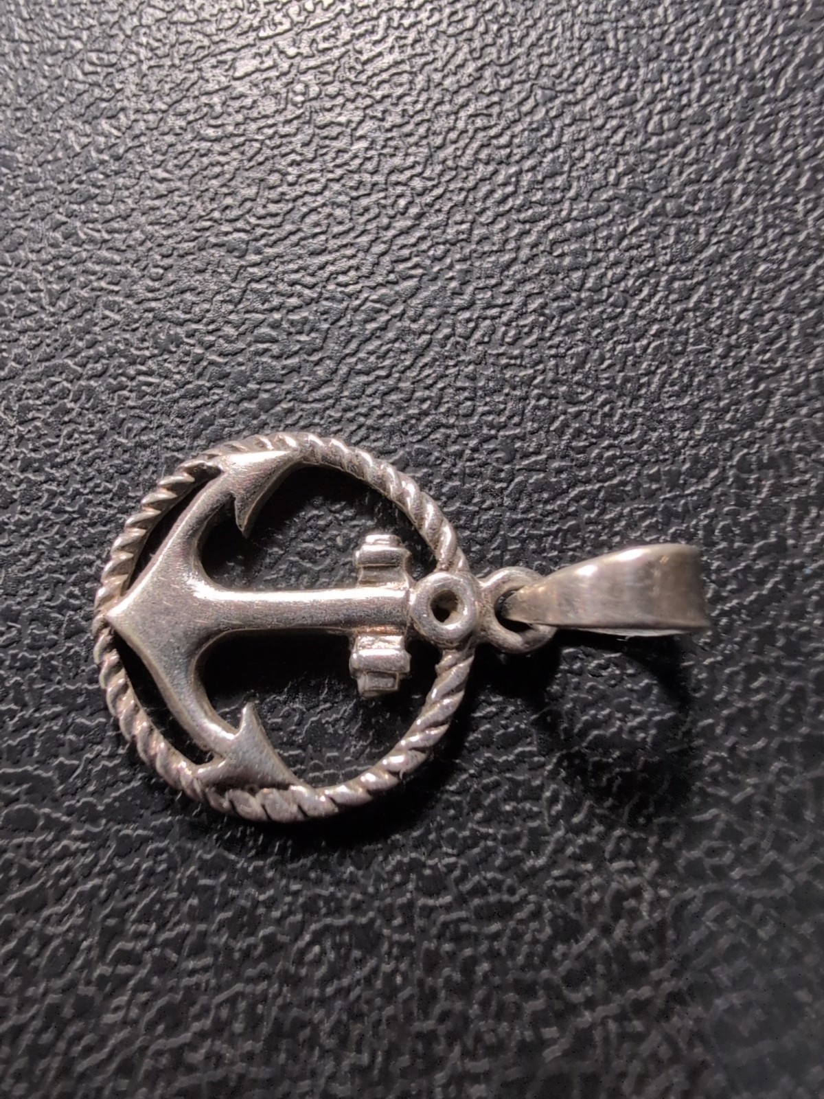 Nautical Anchor Encircled by Rope Pendant Maritime 925 Sterling 1″ 1.9g