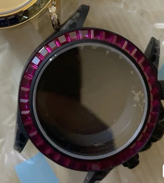 Watch Repair Polished Steel Chronograph Case Bezel For Caliber 7750 Movement