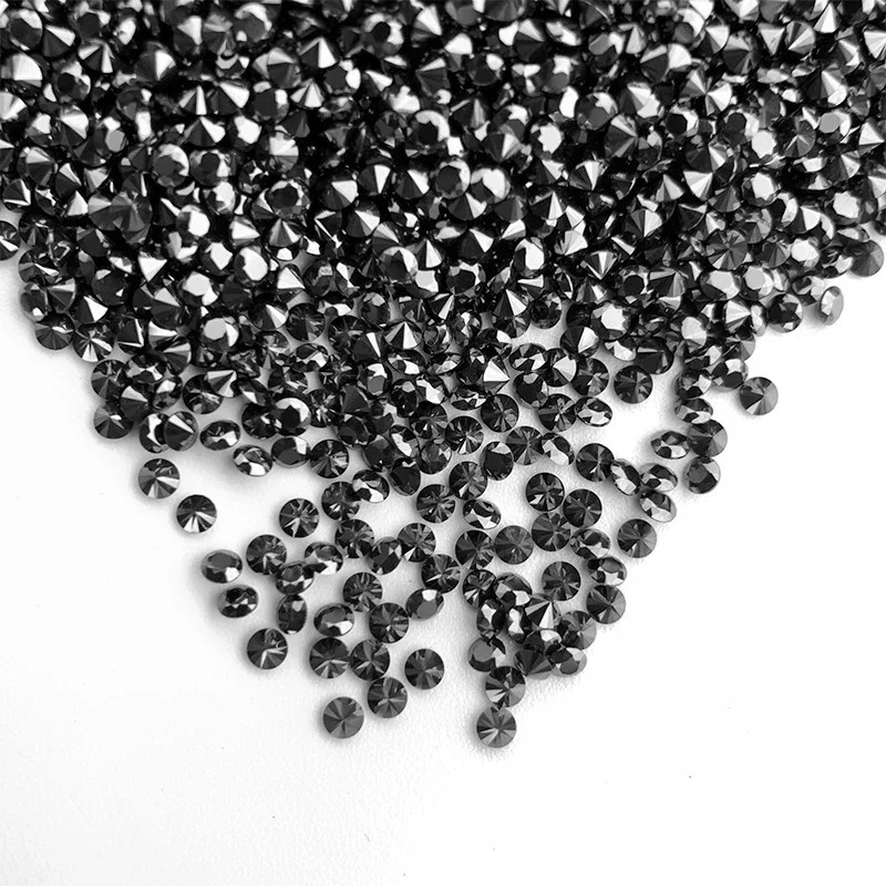 0.8-1.9mm Round Cut D Color/Black Moissanite Stones VVS1 for Jewelry Making