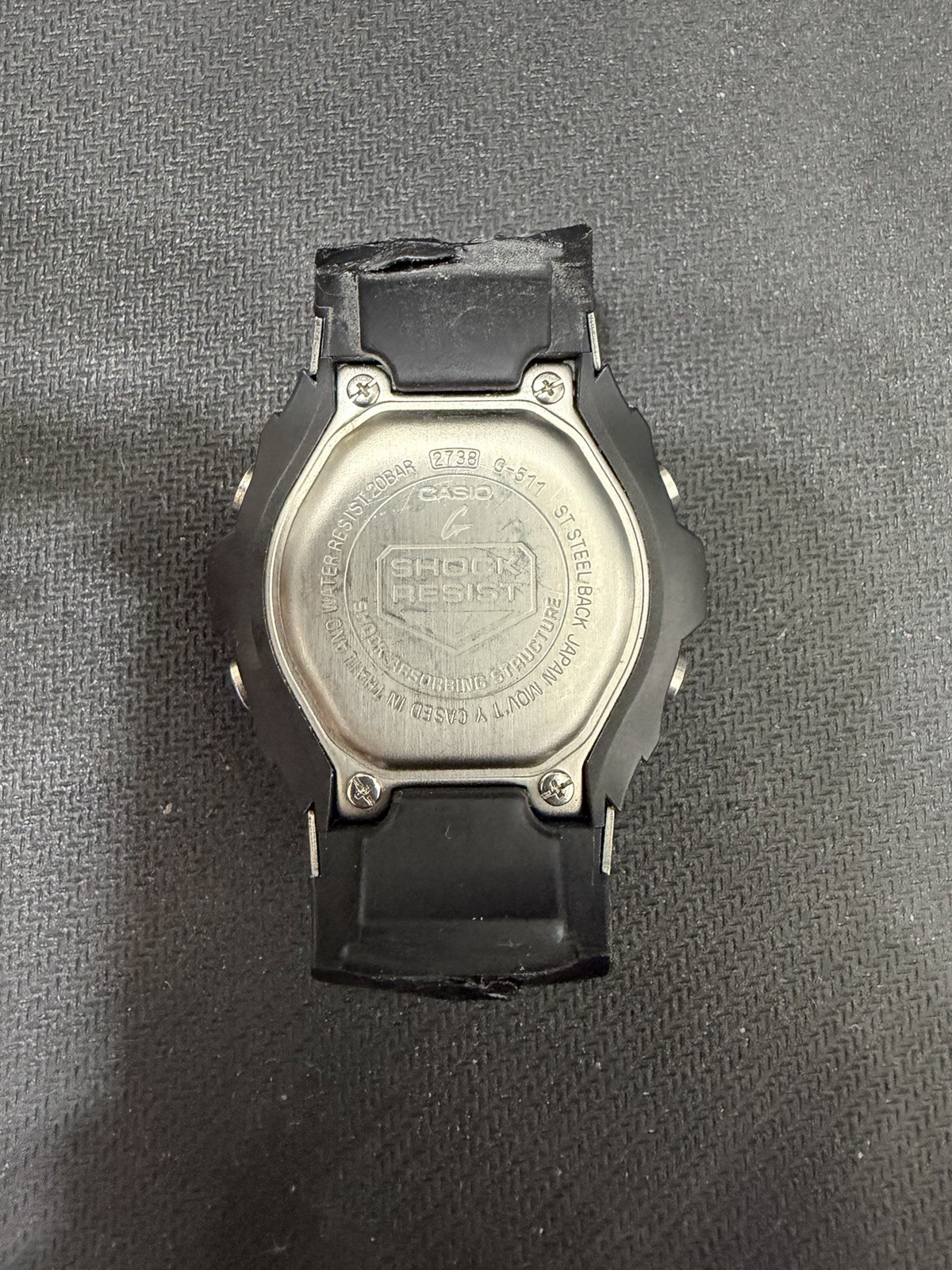 Casio G-Shock G-511 Yellow Dial Ana-Digi Watch Head No Battery For Parts