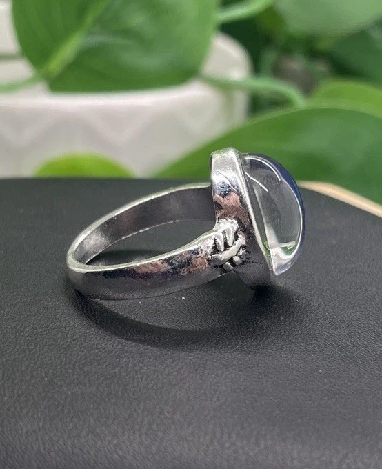 Silver-tone Mood Ring Color Change And Chart Size 9 New Free Ship C444 C445