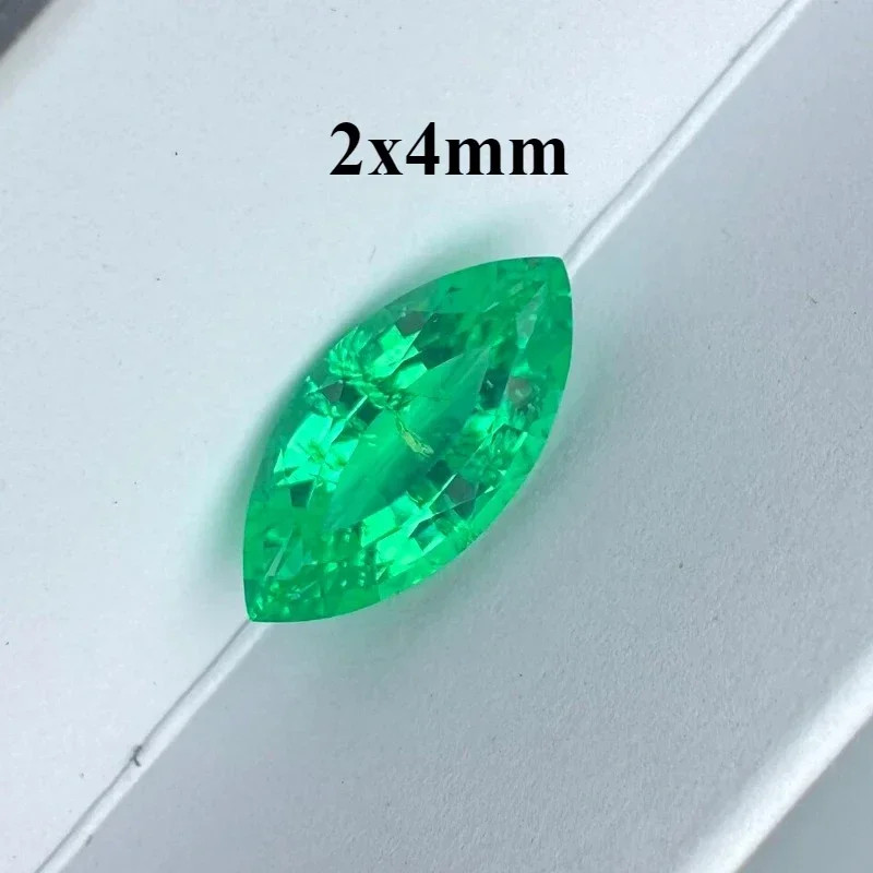 AGL Marquise Cut Lab Grown Colombia Emerald 0.42-4.2CT Gemstones for DIY Jewelry