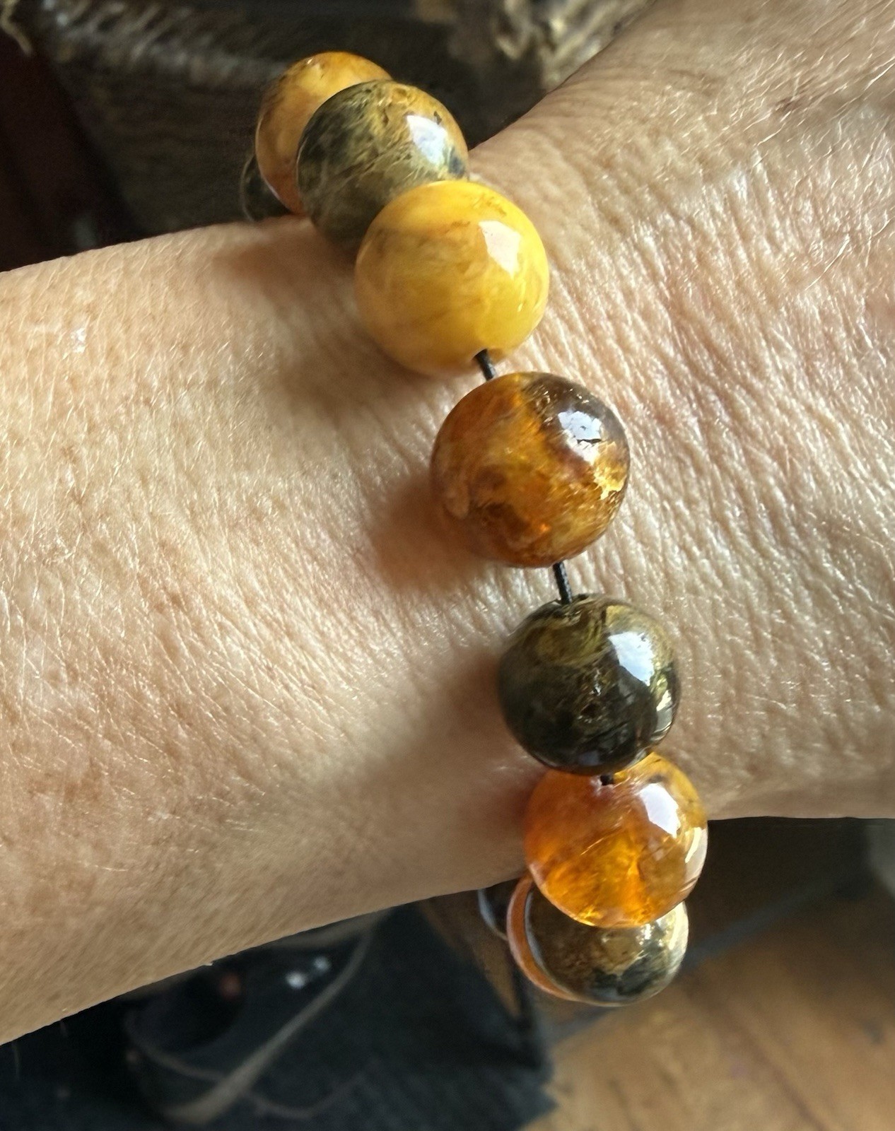 Vintage Baltic Amber Necklace And Bracelet Set- 67 Grams
