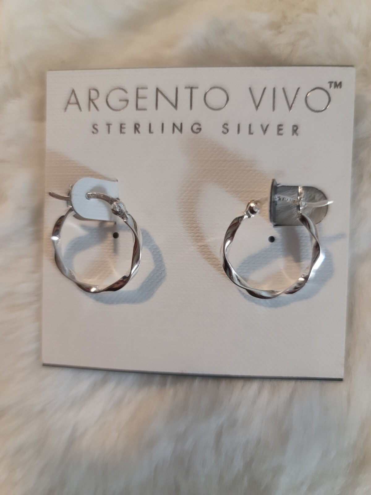 Argento Vivo Sterling Silver Hoop Earrings – Taper Drop 1 1/4”, 5mm