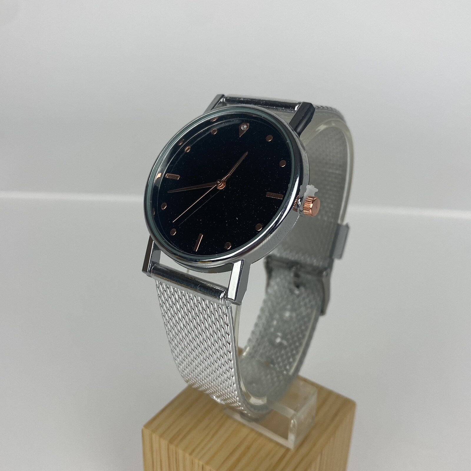 Ladies Sparkle Black and White Wrist Watches -Women Quartz Analogue Casual Watch