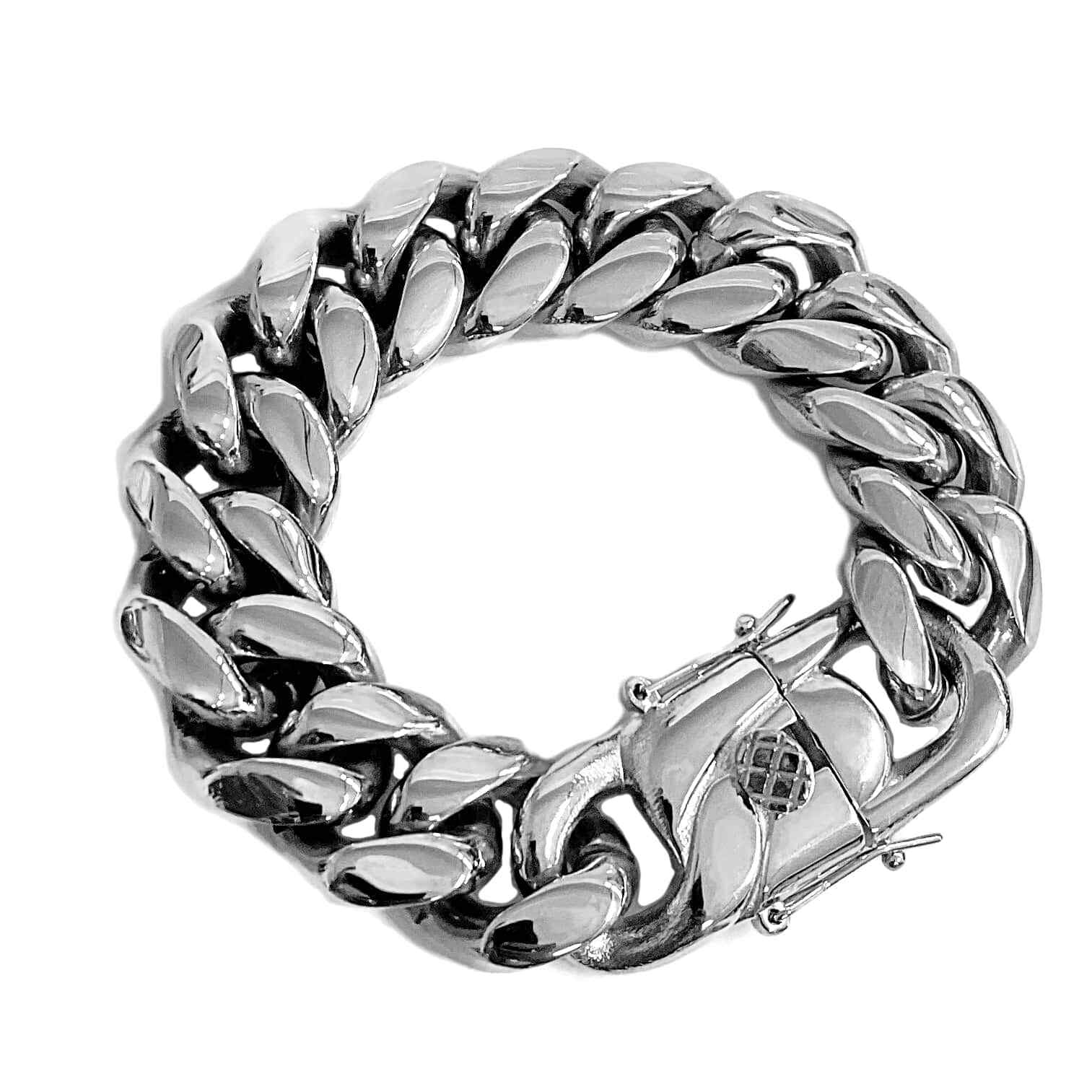 Men 316L Stainless Steel Miami Cuban Link Heavy Hip Hop Bracelet 22MM Thick 9.5″