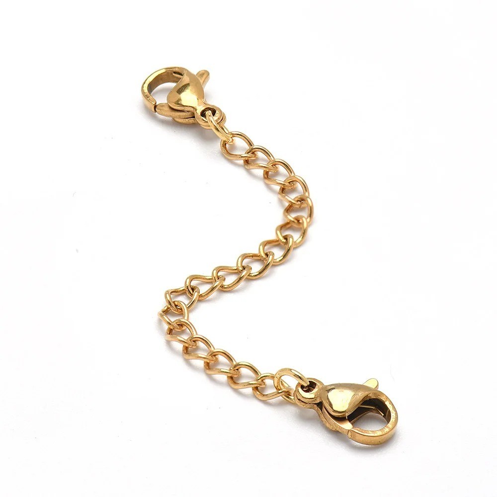 2-Pack Extender /Safety Chain Extender Necklace Bracelet Lobster lock 1″ To 6″