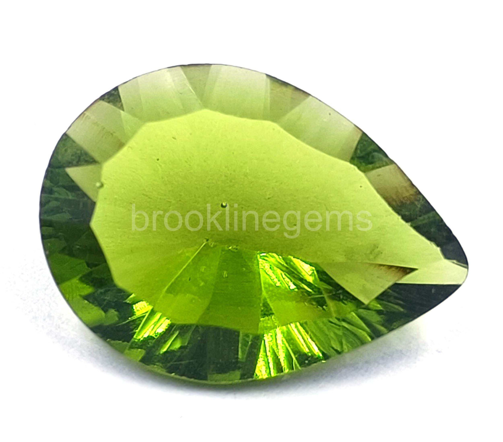 Natural Hiddenite 7.00 Ct PEAR SHAPE Green Rare Certified Stunning Gemstone 5ATU