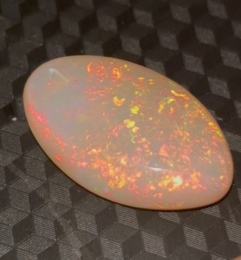 Ethiopian Fire Opal Welo 24.50Ct Natural Oval Cabochon Top Fire Loose Gemstones