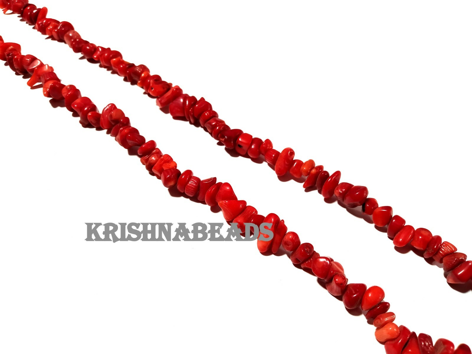 Bamboo Coral 1 Strand Chips 5-7mm Unshape Smooth Gemstone Beads 34″Inch,Red