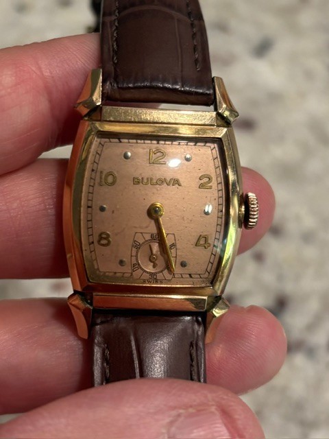 Vintage 1946 [N MINT] Bulova 10K Gold Plated 10BC 17J Manual Winding Watch SWISS