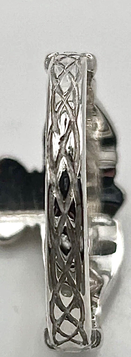 Sterling Silver 925 Irish Claddagh Ring Celtic Weave Braided Band JMH Dublin
