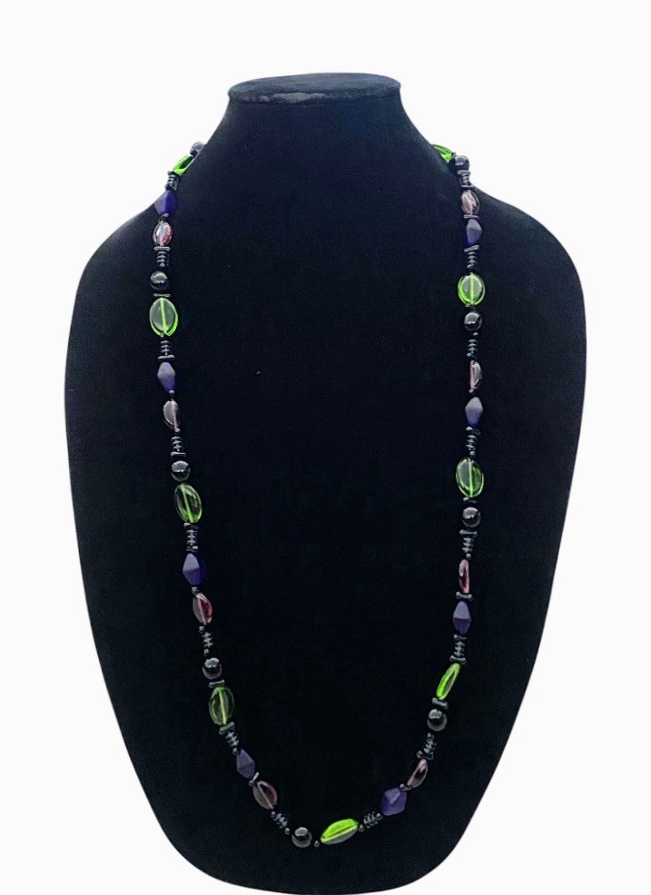Wendy Gell Multicolor Glass Beaded Necklace 37in