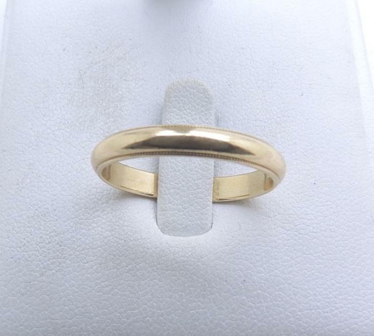 14k Yellow Gold 3.35 mm Traditional Wedding Band Ring 3.1 Grams Size 9.25