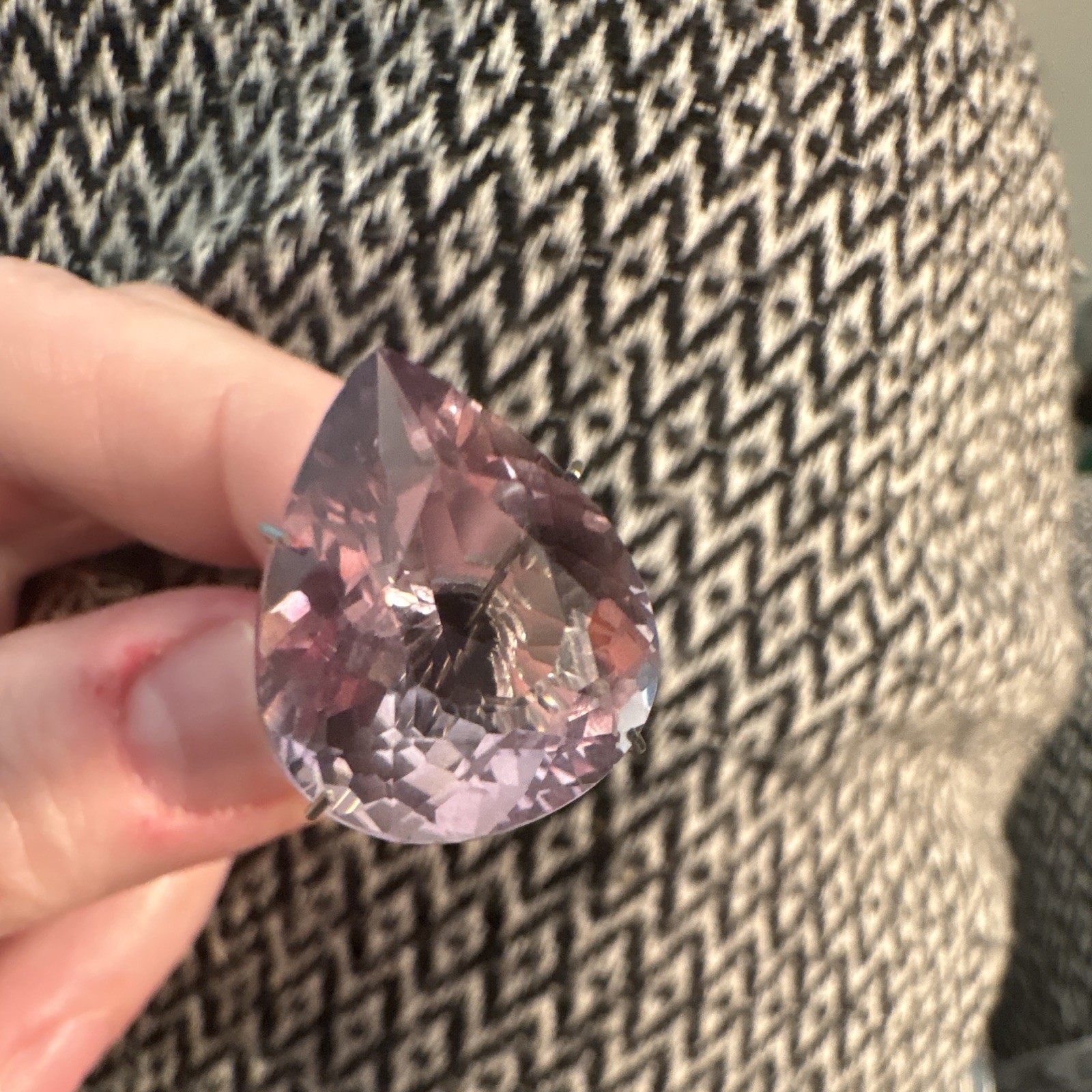 12.32Ct.Real 100%Natural BIG Purple&Golden Bolivia Ametrine Full Sparkling!