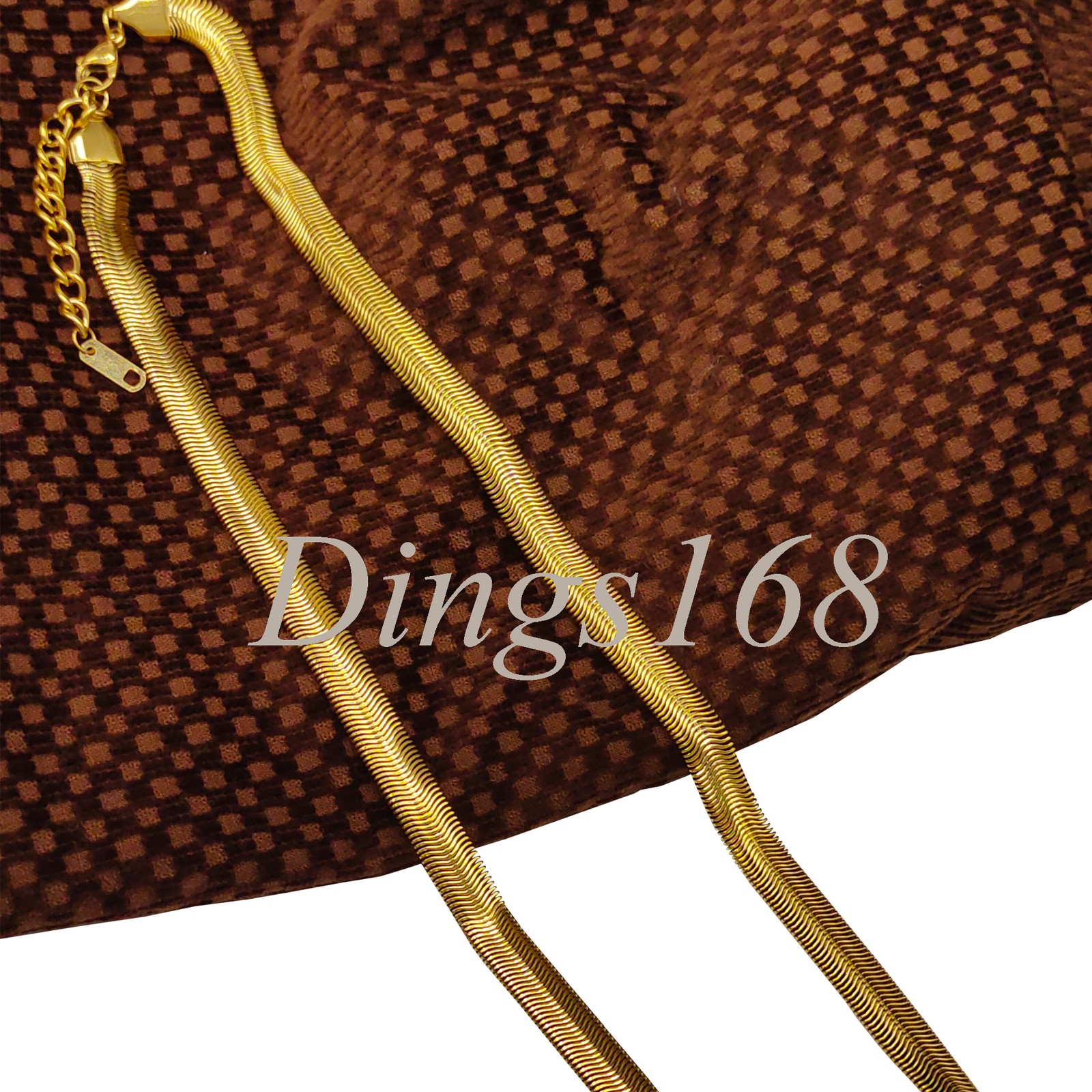 Men’s 18K Yellow Gold Filled Tarnish/Lead-Free 20″+2″ 7mm Herringbone Necklace