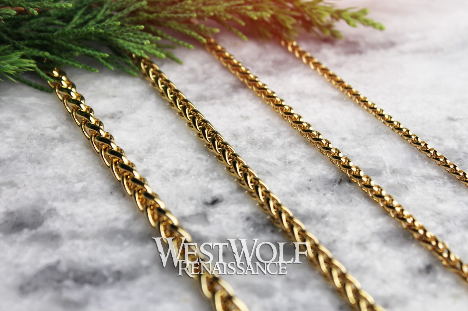 Braided Wheat Style Chains for Pendants – Necklace/Gold/Viking/Celtic/Jewelry