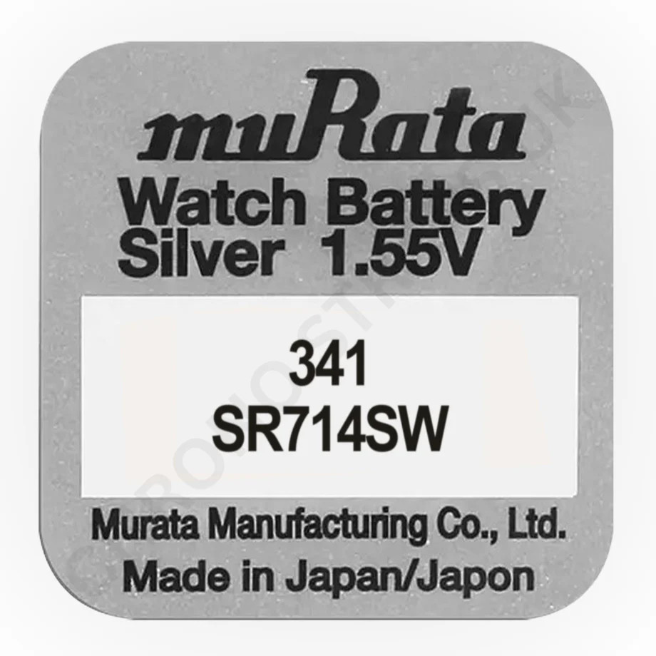 Murata 341 / SR714SW Silver Oxide Watch Battery