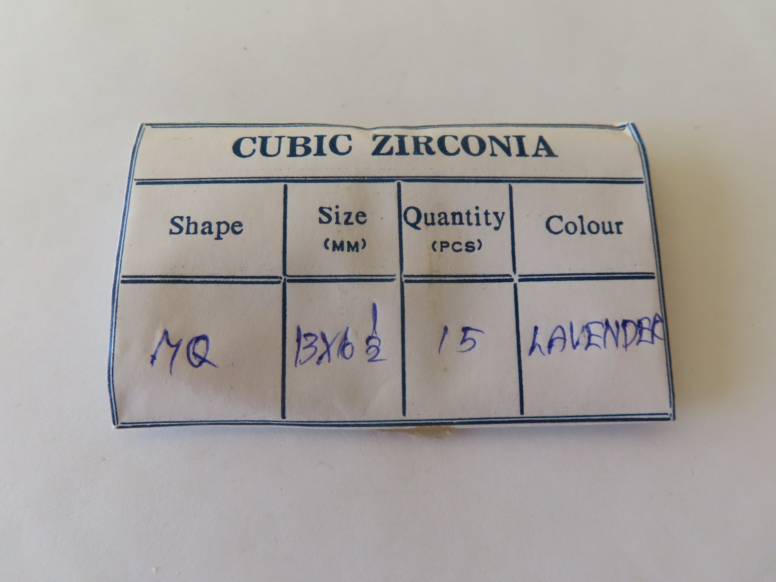 15 Marquise cut Cubic Zirconias 13×6.5mm Lavender