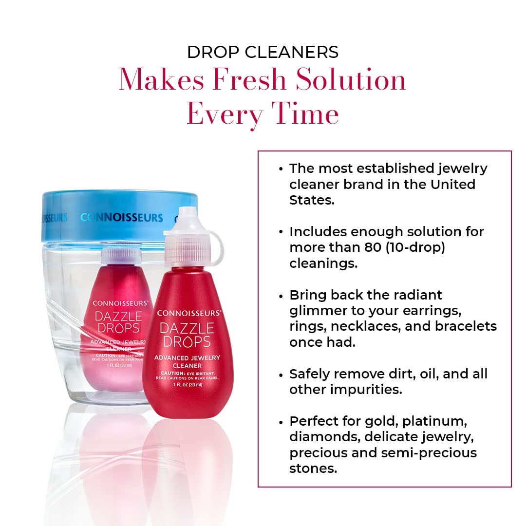 Dazzle Drops Advanced Jewelry Cleaner Concentrate – Makes Fresh Solution Ever…