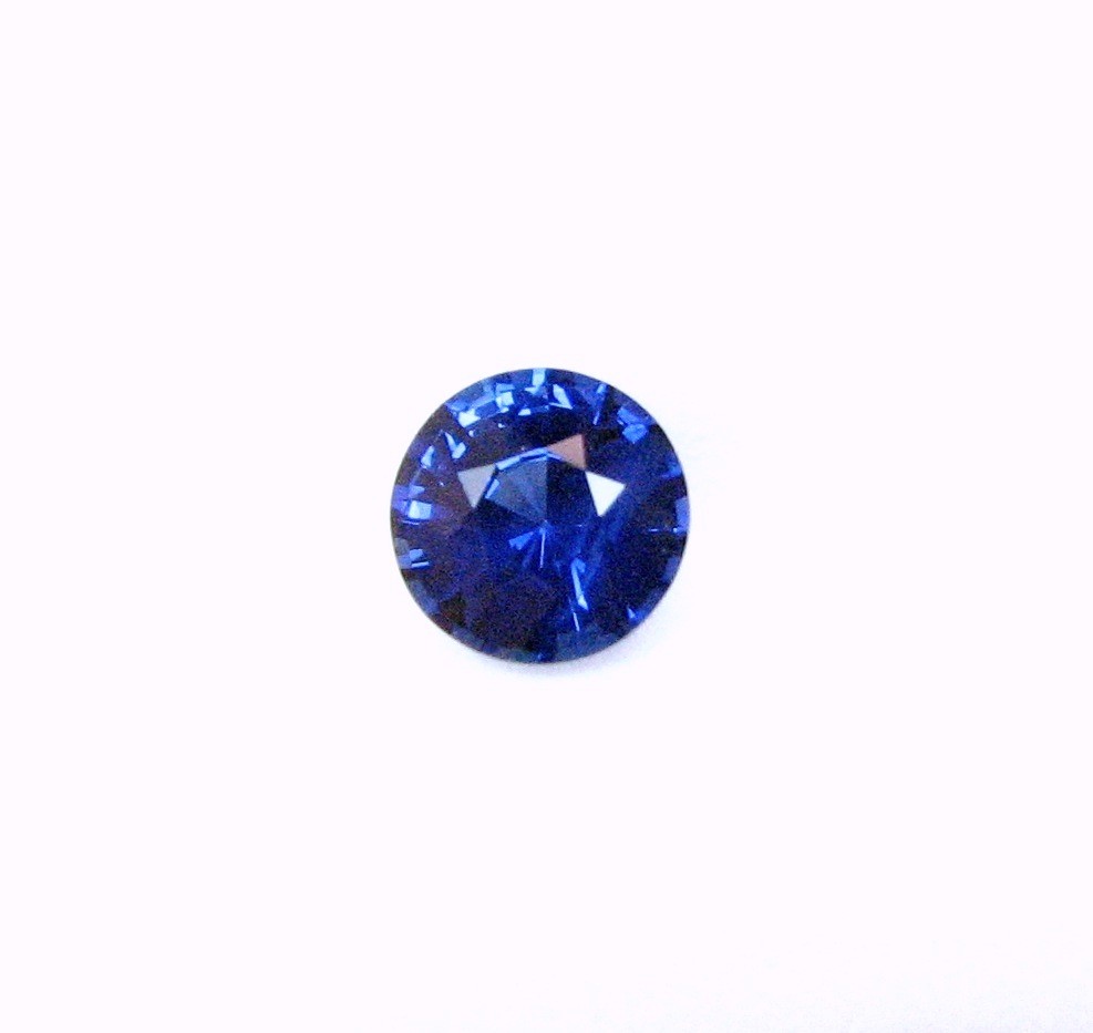 Authentic Natural Fine Gem Round Blue Sapphire 5.6×3.6 MM, 0.82 Carat- RARE