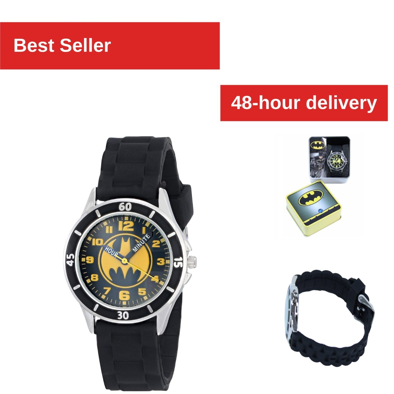 Accutime Kids Batman Analog Quartz Watch for Boys, Girls & Adults
