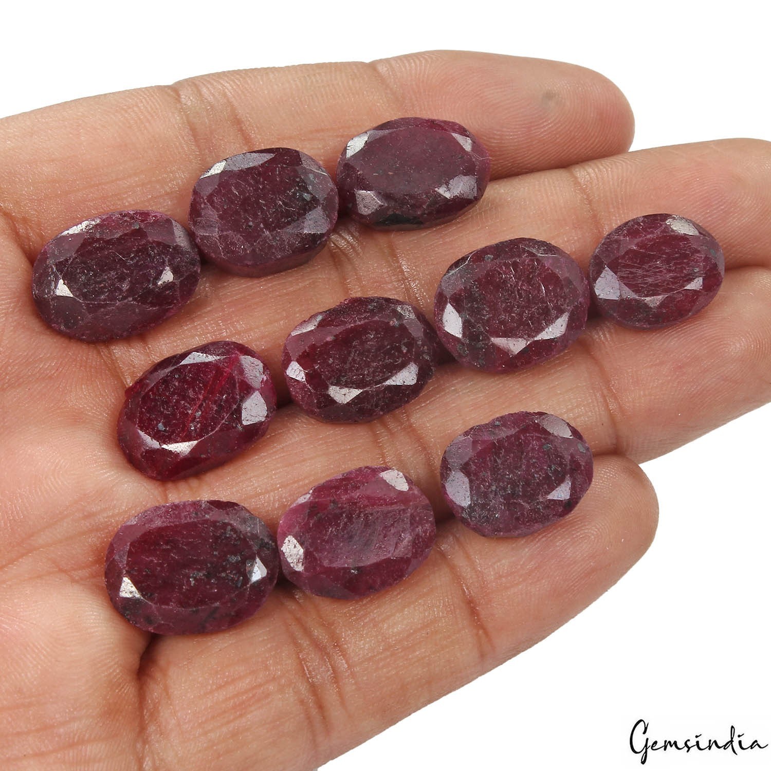 100 Cts LOOSE MAGNIFICENT NATURAL OVAL RED RUBY LOT ~ GEM EDH