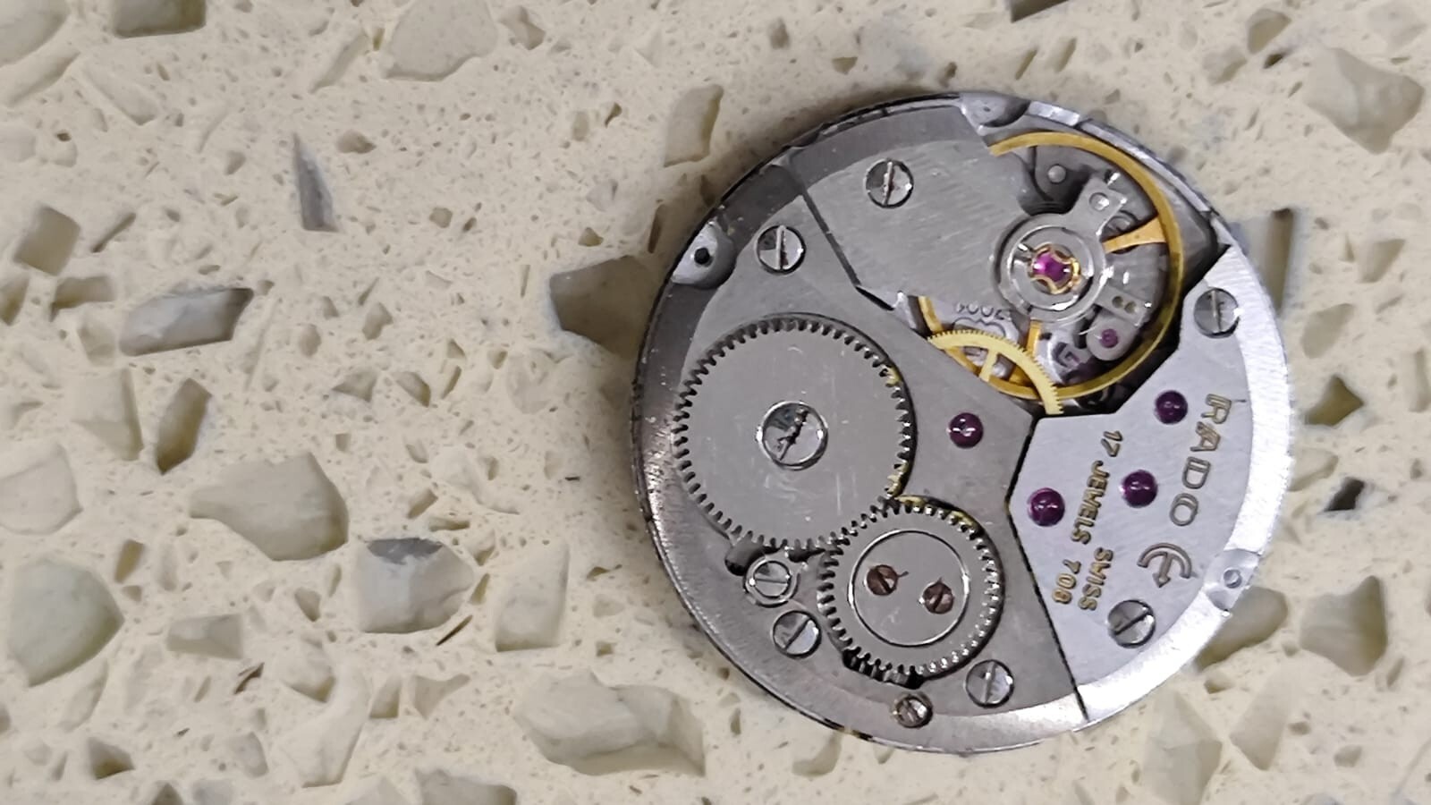 ETA / P 7001 Movement With Silver Dial RADO watch Working Used