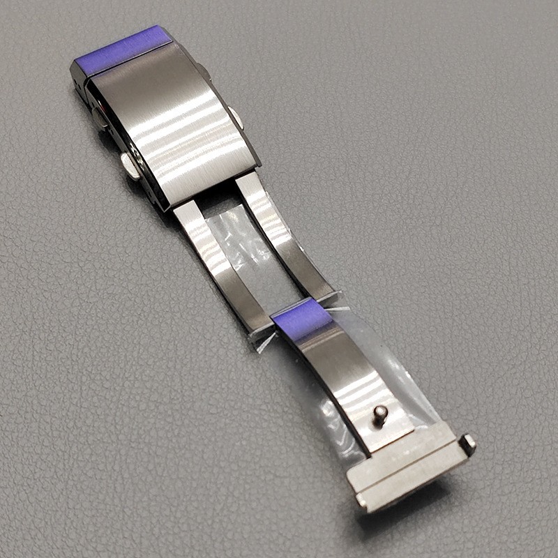316L Solid Stainless Steel Folding Buckle Double-push Butterfly Clasp 18/20/22mm