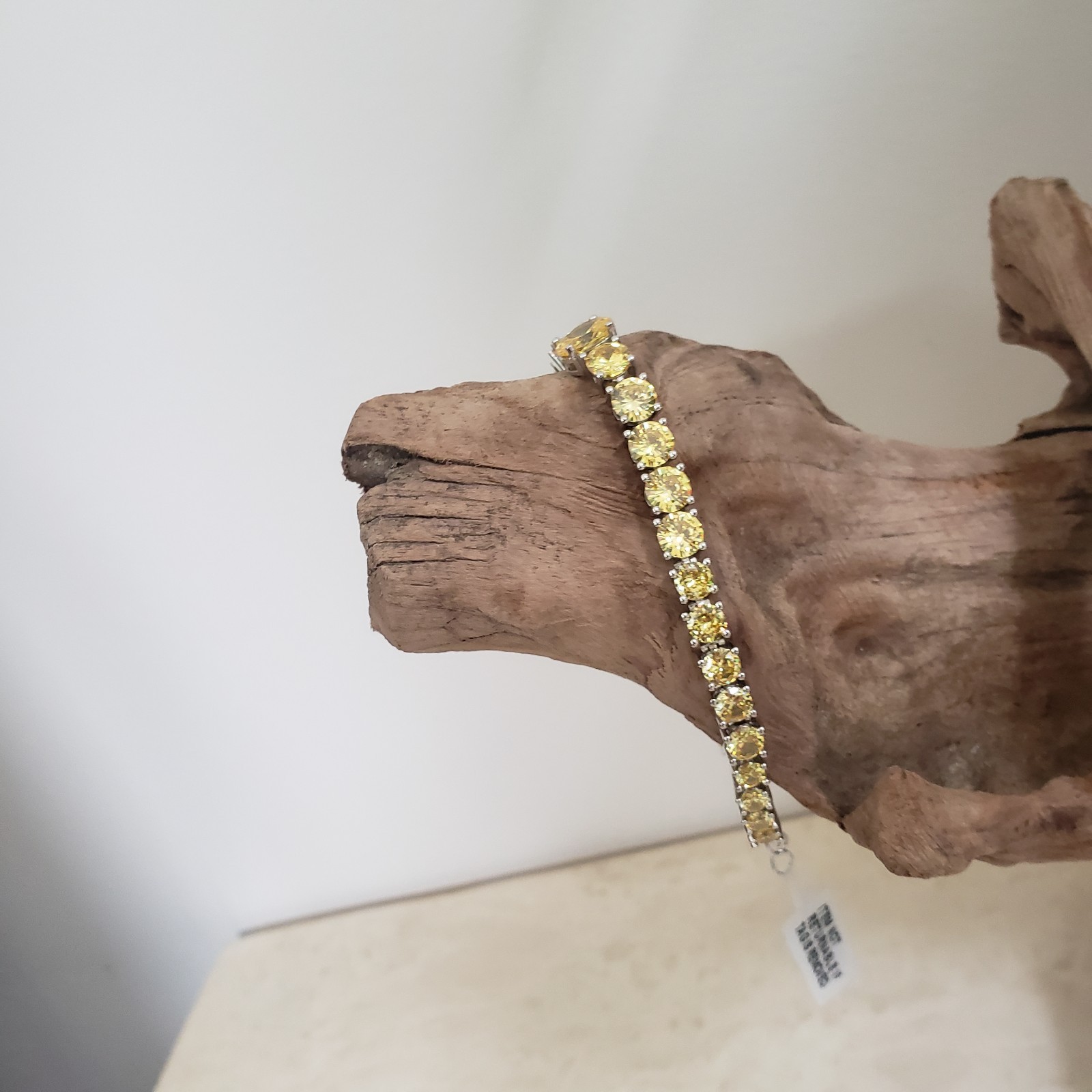 Yellow Austrian Crystal Tennis Anklet/Bracelet 21cm / 8.25 inches.