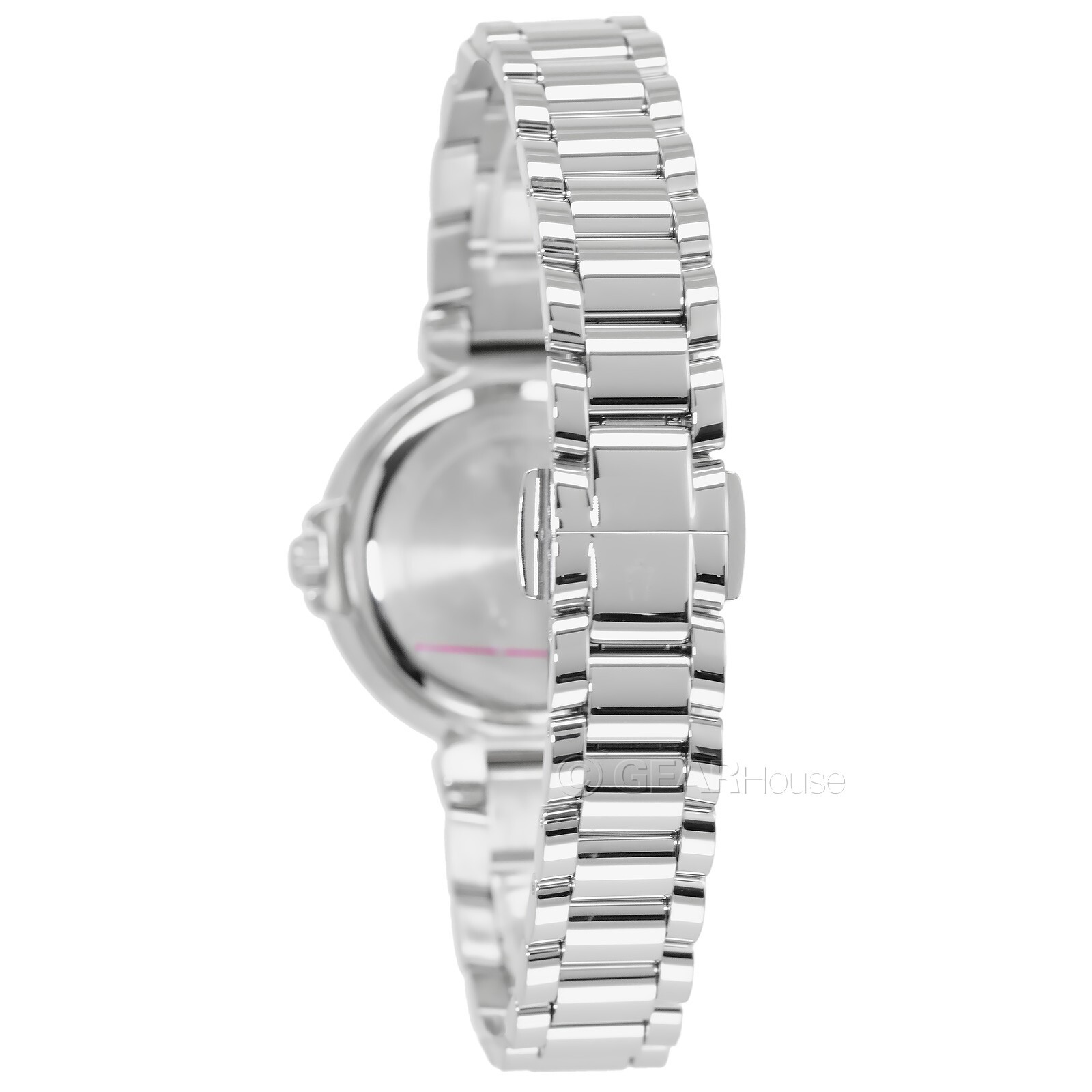 BULOVA Womens Dress Watch Genuine Diamonds, White MOP Dial, Stainless Steel Band