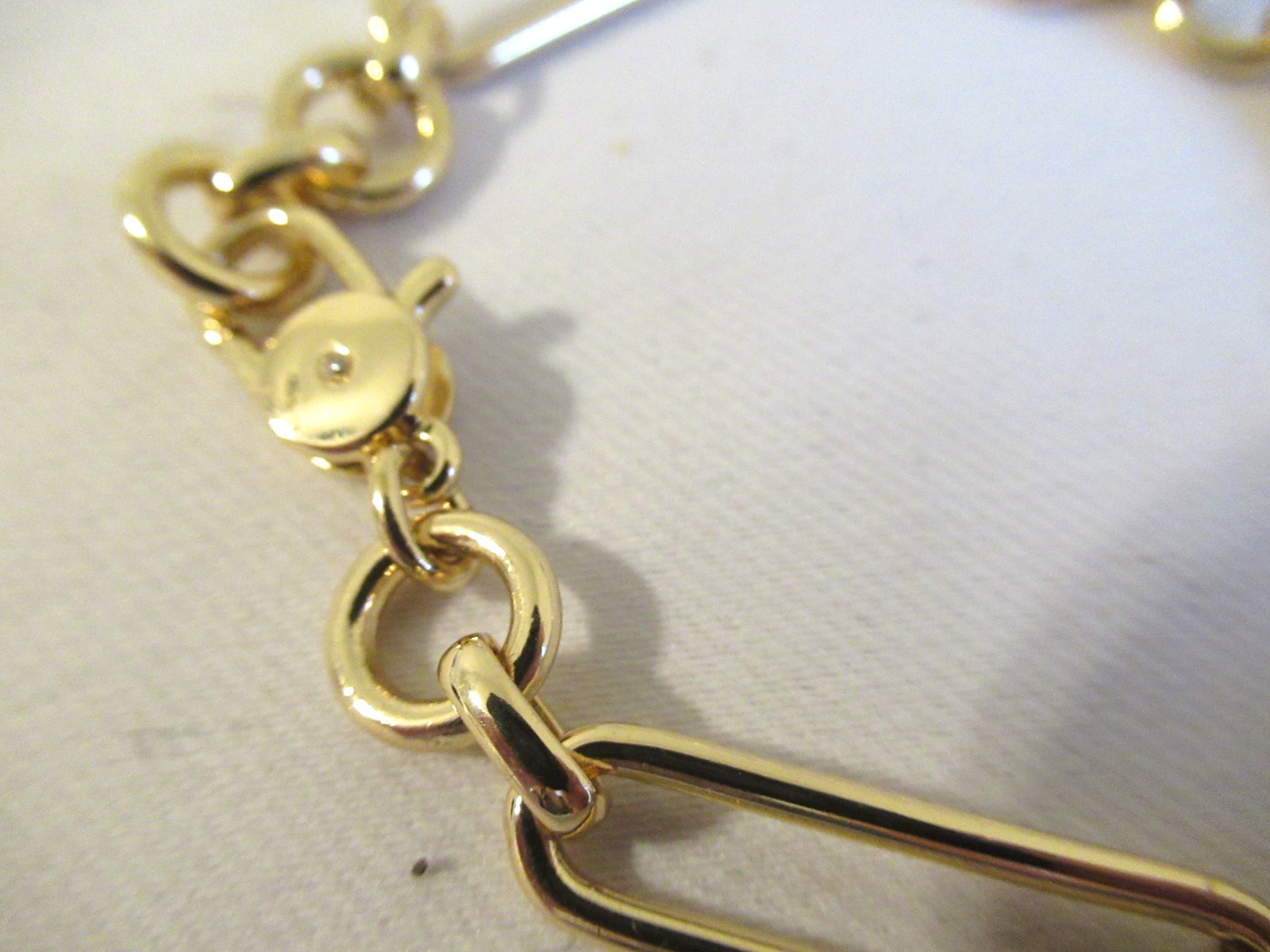CC Signed Gold Plate Bracelet 7.25 In