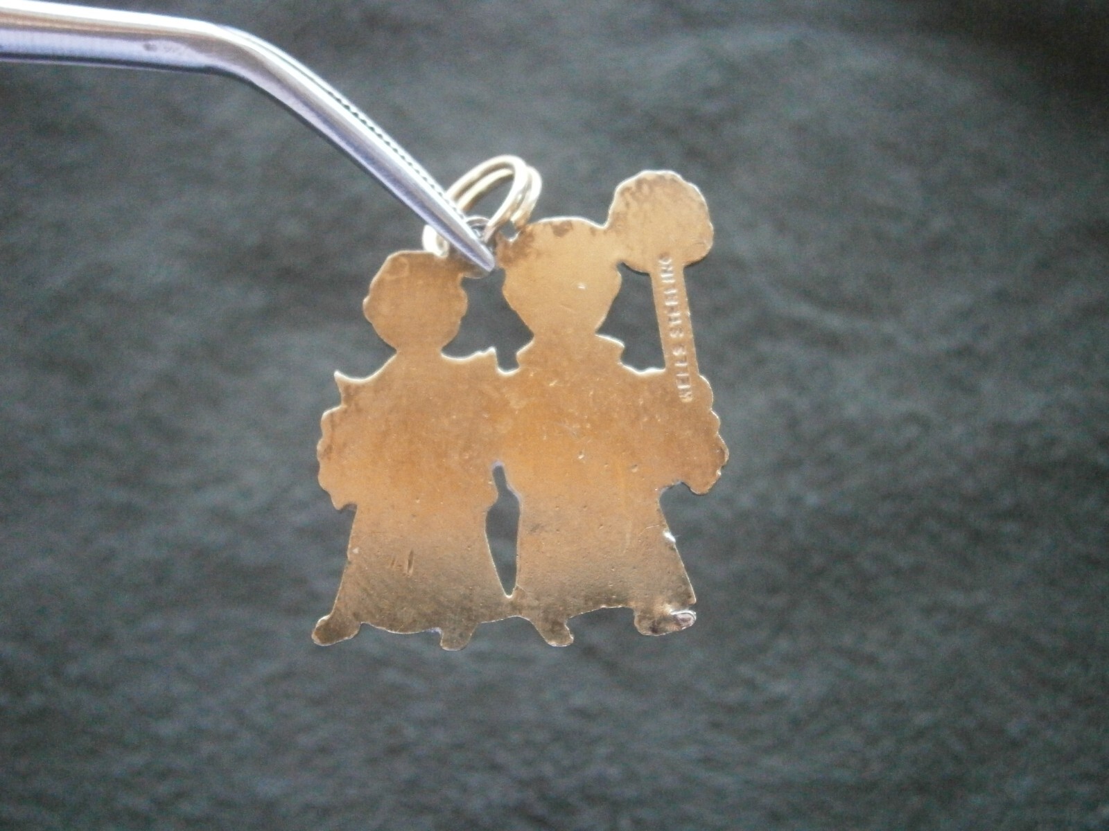 2 Choirboys Vintage Vermeil Sterling Silver & Enamel Bracelet Charm Pendant 3.0g