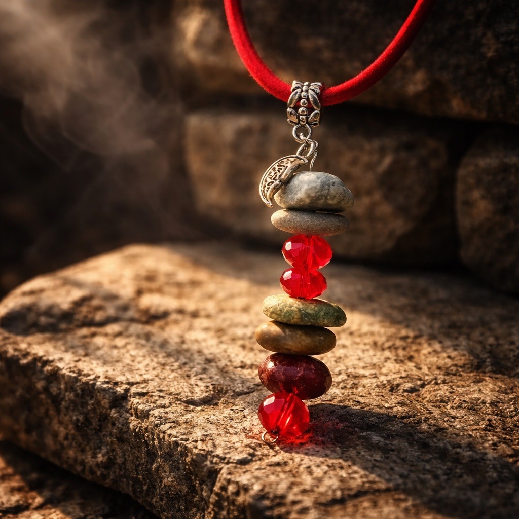 Nature inspired Stone and beaded necklace, stones from the shores Lake MI