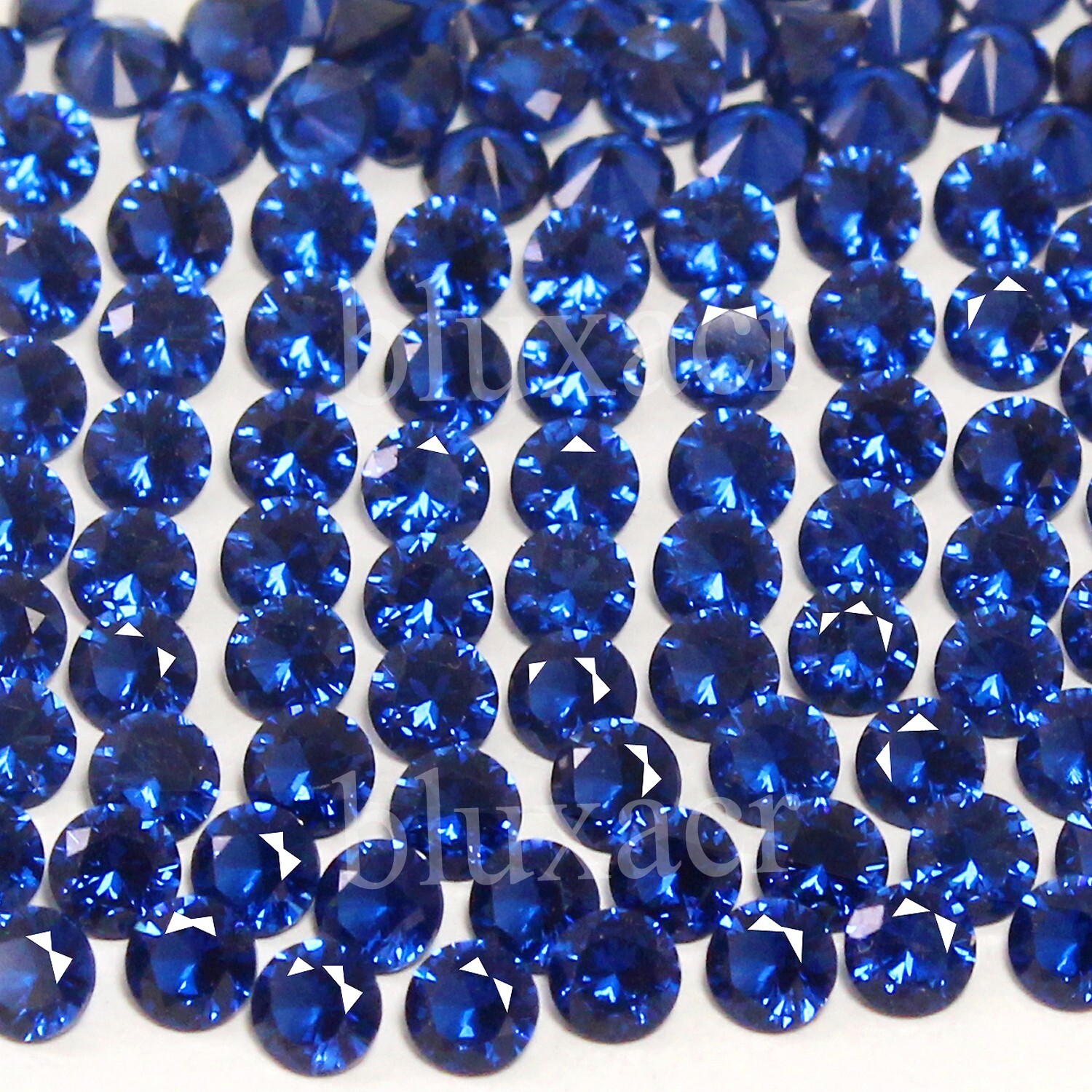 Certified Natural Ceylon Blue Sapphire 2.50 MM Round Stunning Gemstone 100 Pcs